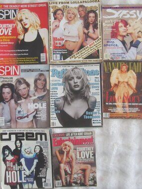 Kurt Cobain Courtney Love Sassy Hole- ROLLING STONE- SPIN LOT 90's-8 Memorabilia